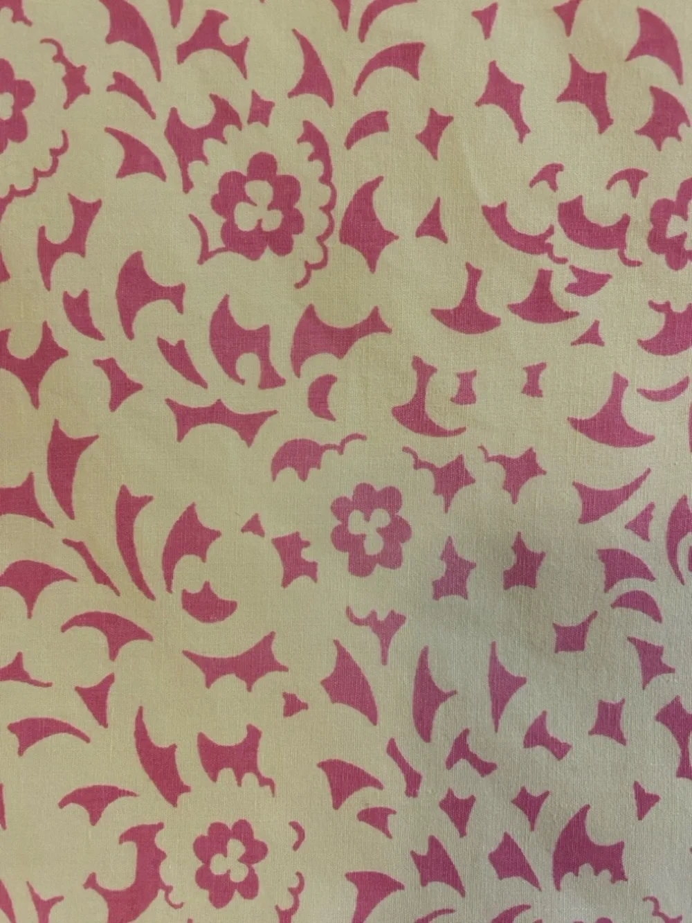 Set of 4 vintage Anthropologie yellow pink floral cotton napkins